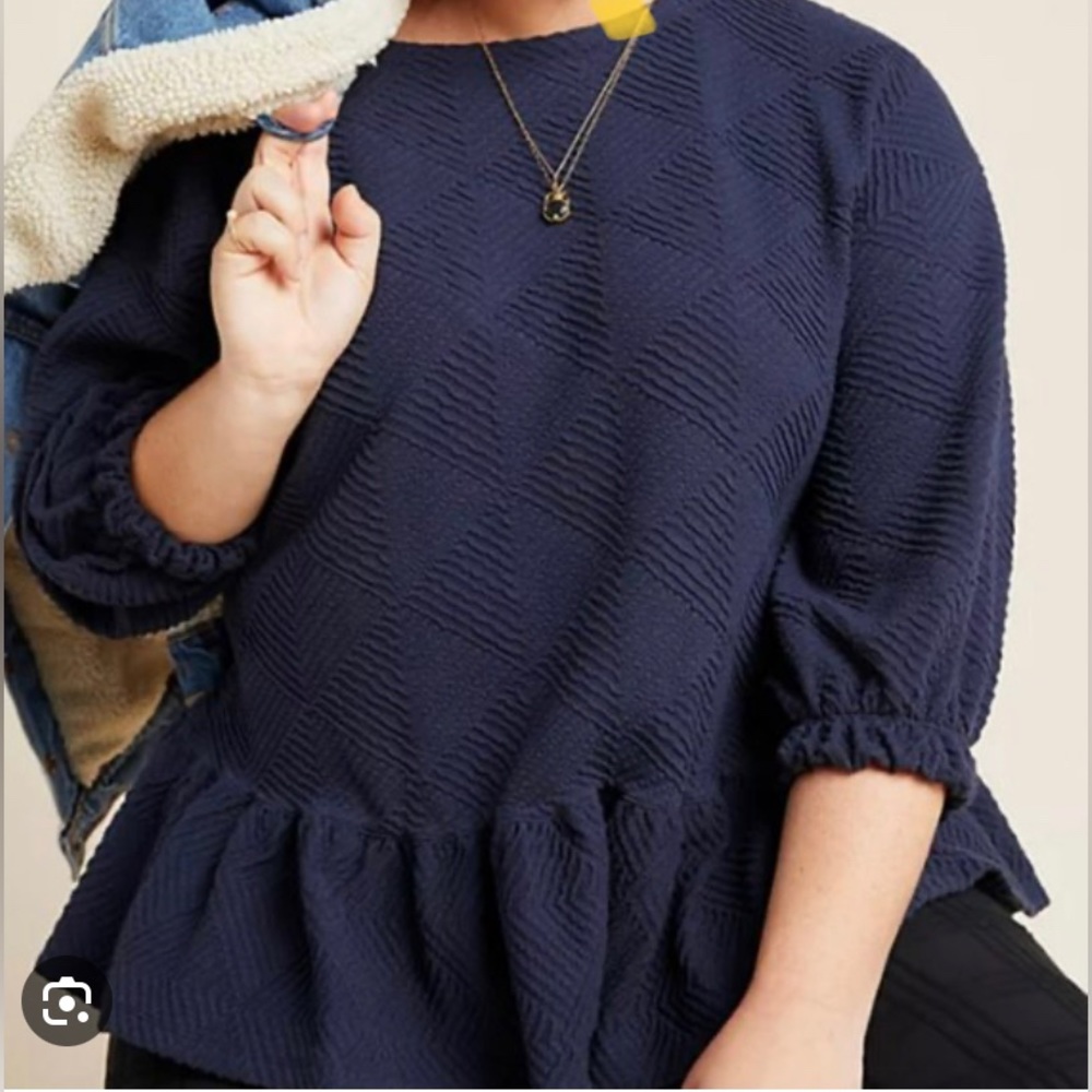 Anthropologie Navy Top